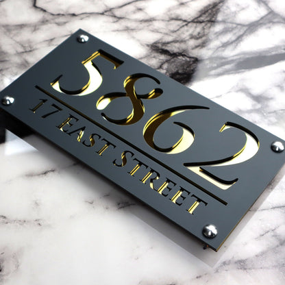 Luxe H3 A4 House Sign