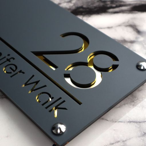 Luxe H1 A4 House Sign