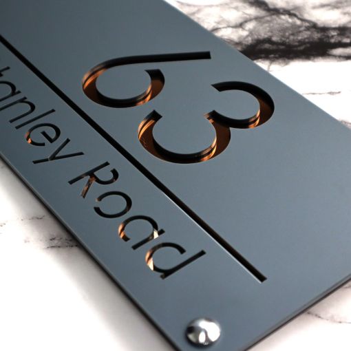 Luxe H3 A4 House Sign