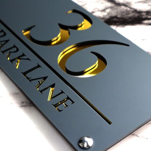 Luxe H3 A4 House Sign