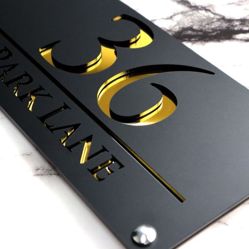 Luxe H3 A4 House Sign