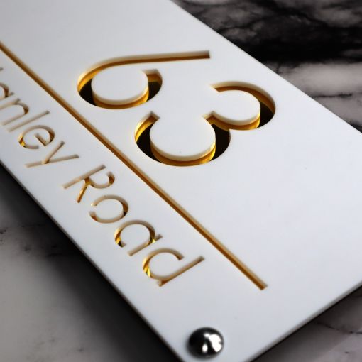 Luxe H3 A4 House Sign